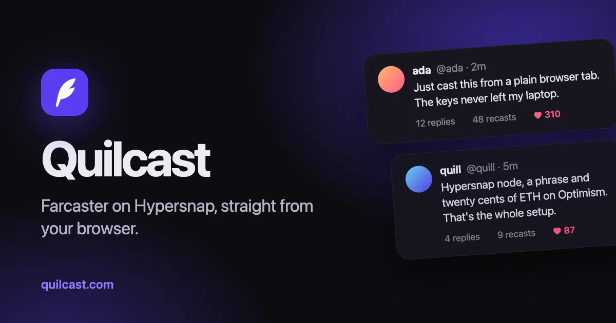 Quilcast preview